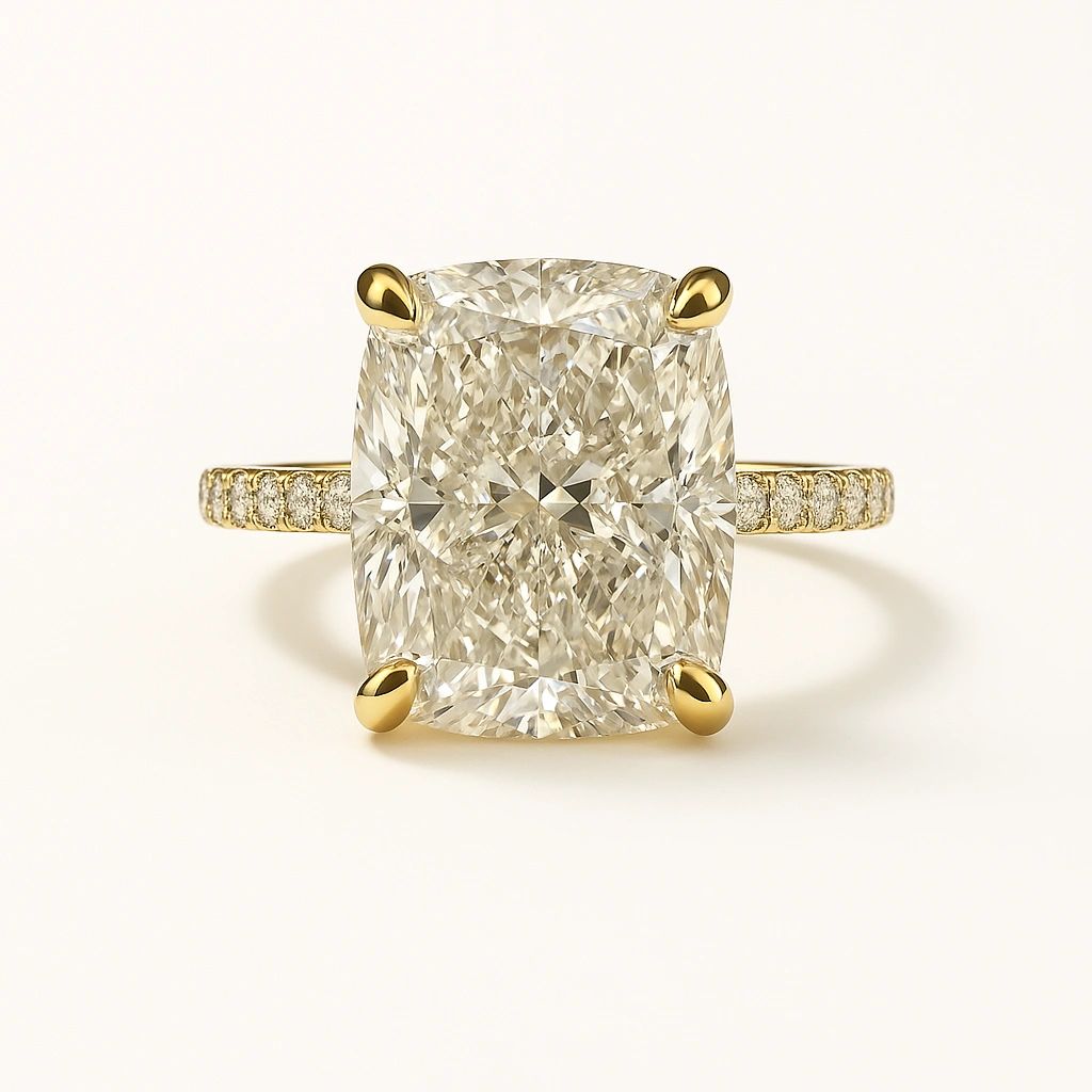 Elongated Cushion Cut 2 Ct Lab Diamond Ring